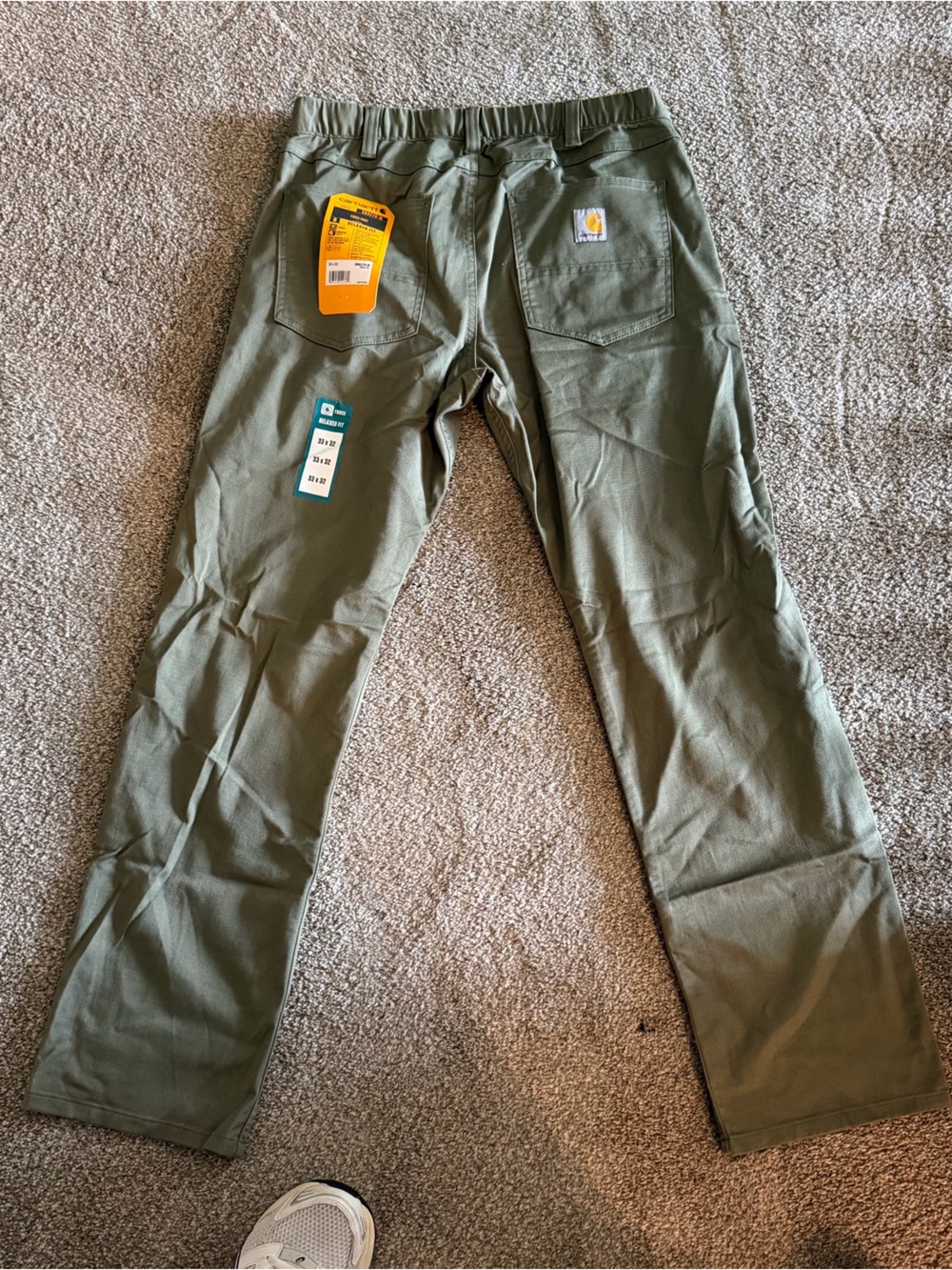 Carhartt Men's forge pant Olive Green Cargo Work Pants